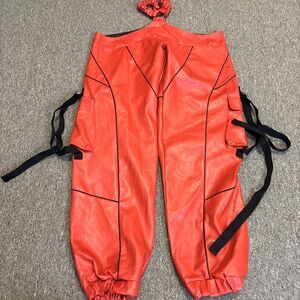 Namilia Size M Red Rave Moto Pants -  Elastic Waist - Runs very big - Raver